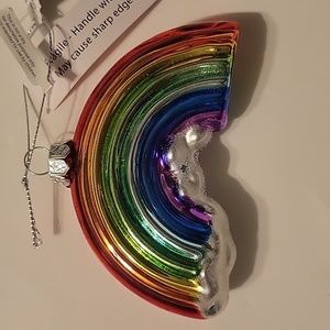 Bloomingdale's Glass Rainbow Christmas Ornament Colorful